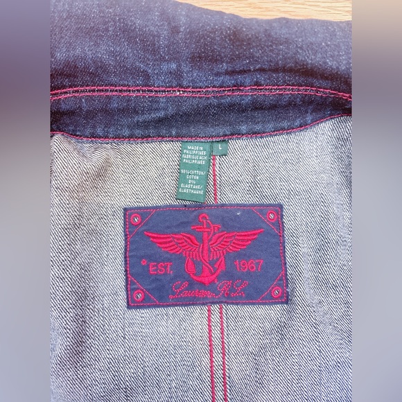 Ralph Lauren Denim Sailer Pea Jacket Size L - Picture 7 of 8